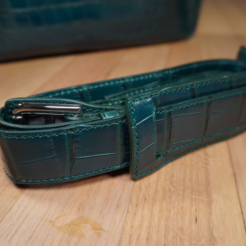 Ralph Lauren Purple Label Alligator Briefcase Emerald OS Brand New - Picture 13 of 16